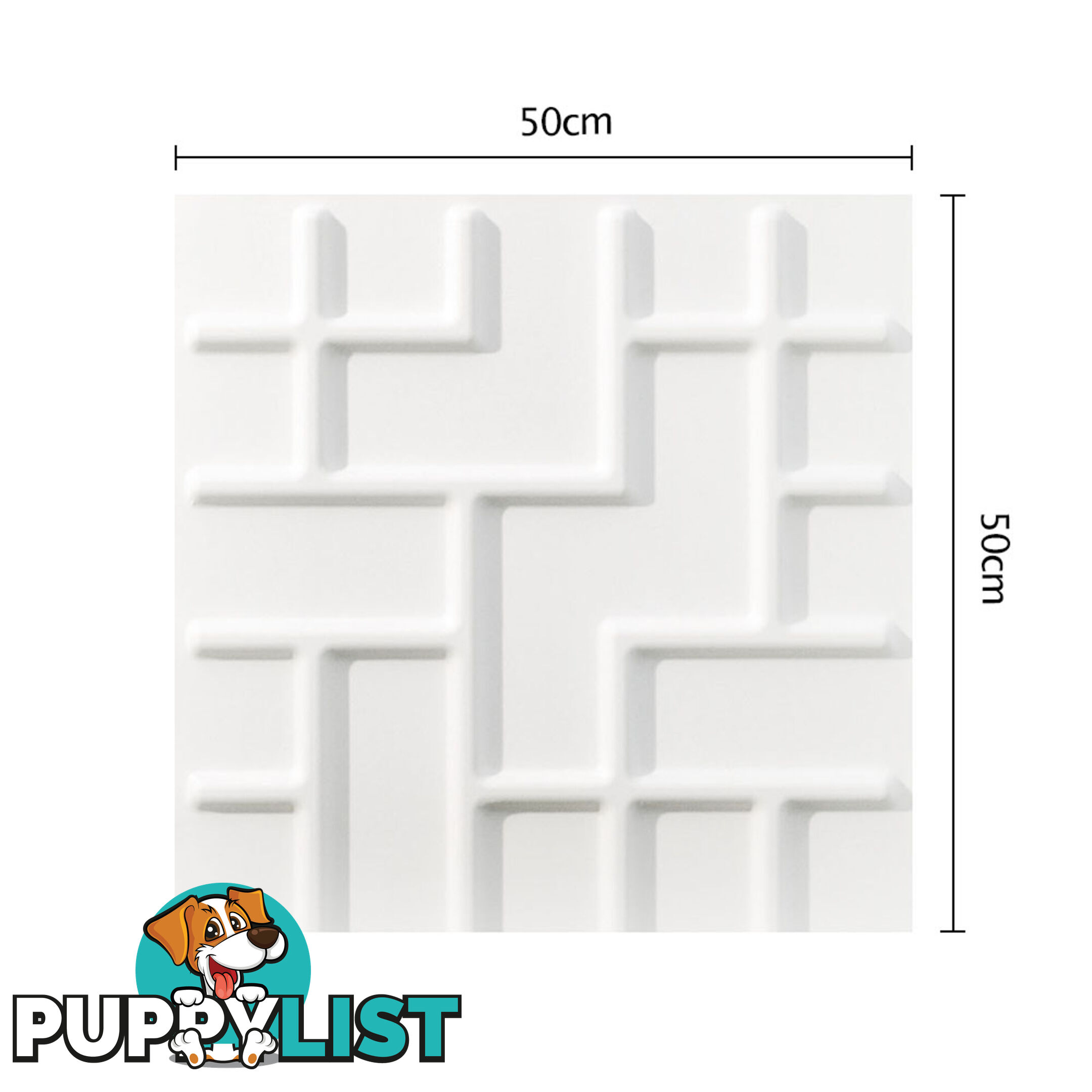 12 Pcs 3D Tetris Design Wall Panel