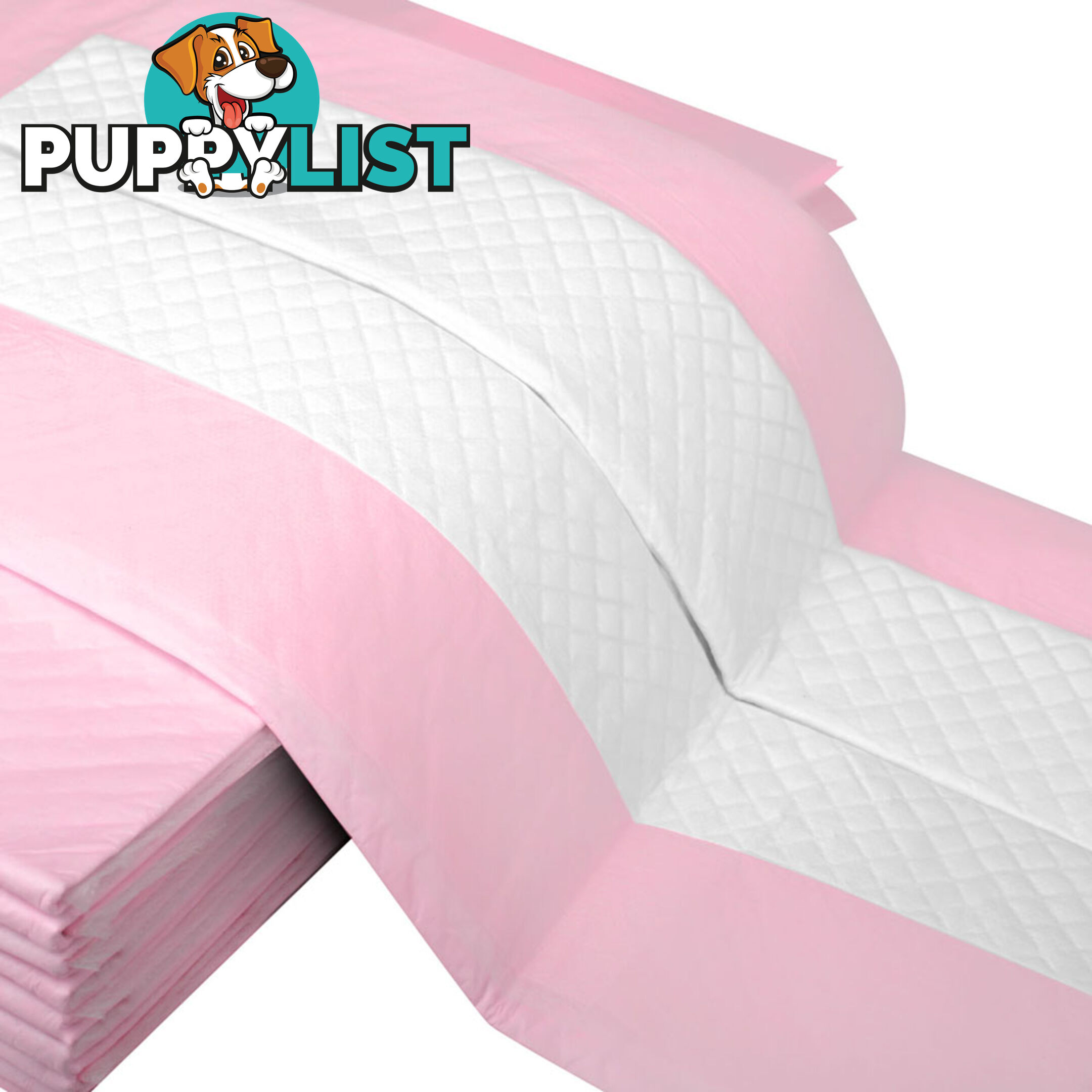 100 Puppy Pet Dog Toilet Training Pads Pink