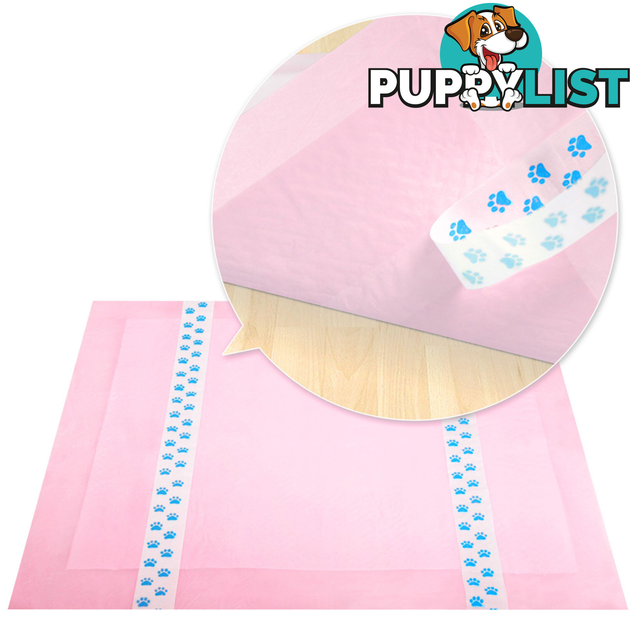 100 Puppy Pet Dog Toilet Training Pads Pink