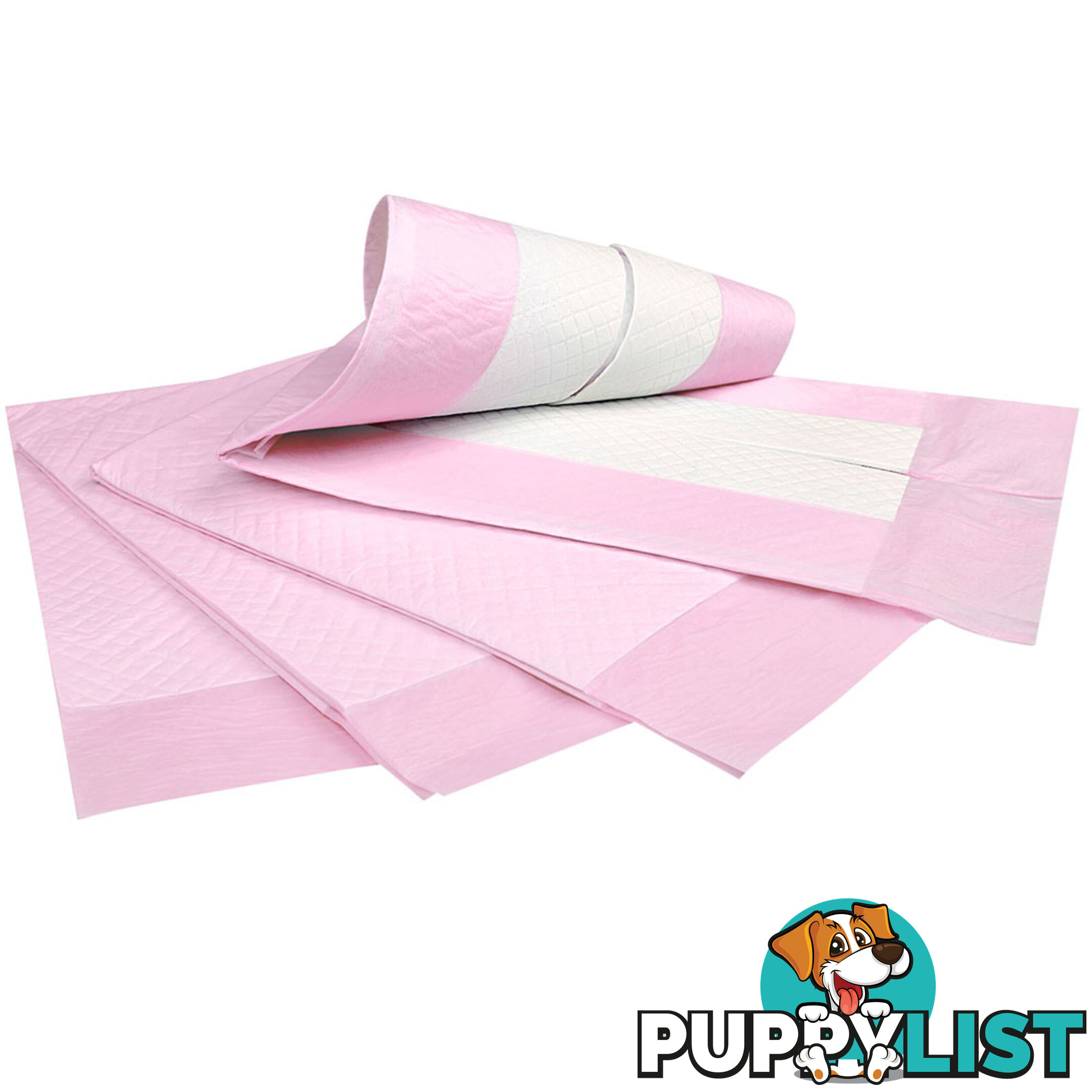 100 Puppy Pet Dog Toilet Training Pads Pink