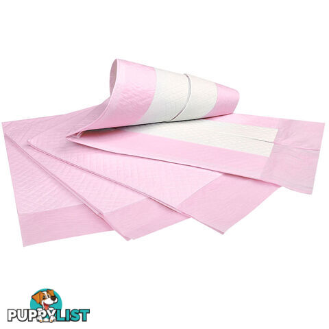 100 Puppy Pet Dog Toilet Training Pads Pink