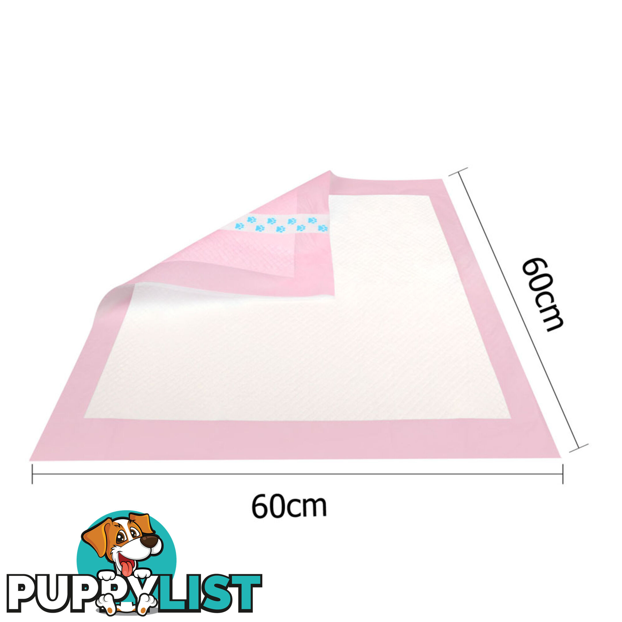 100 Puppy Pet Dog Toilet Training Pads Pink