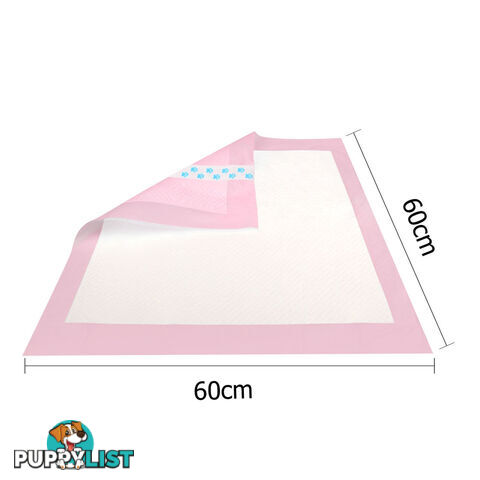 100 Puppy Pet Dog Toilet Training Pads Pink