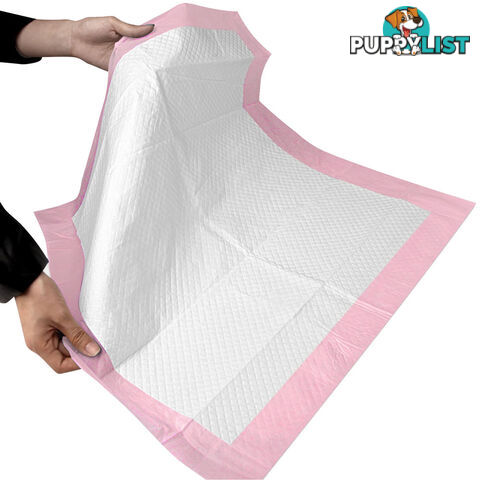 100 Puppy Pet Dog Toilet Training Pads Pink