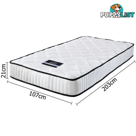 High Density Foam Pocket Spring Mattress 21cm King Single