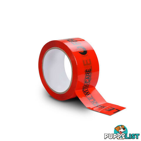 36 Rolls Red Fragile Tape 48mm x 75m