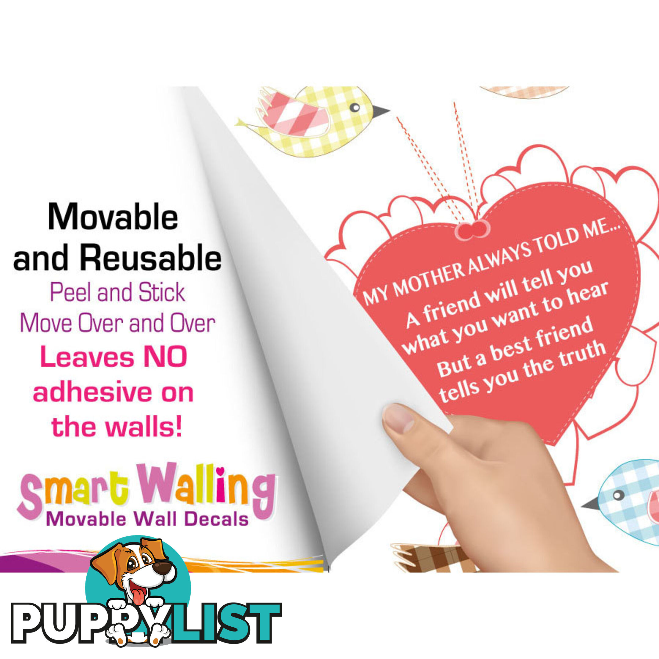 Extra Large Size My Mother Told Me Wall Sticker Quotes - Totally Movable