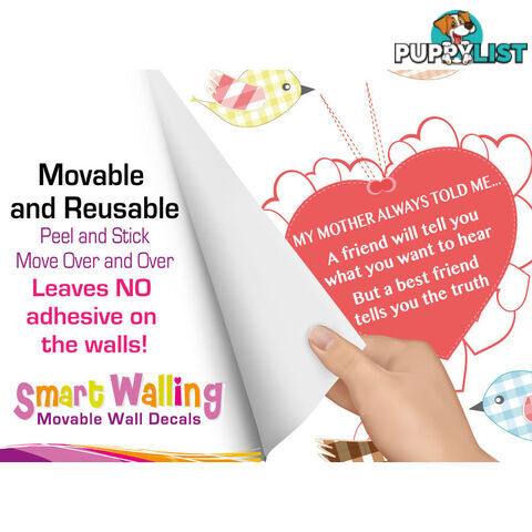 Extra Large Size My Mother Told Me Wall Sticker Quotes - Totally Movable