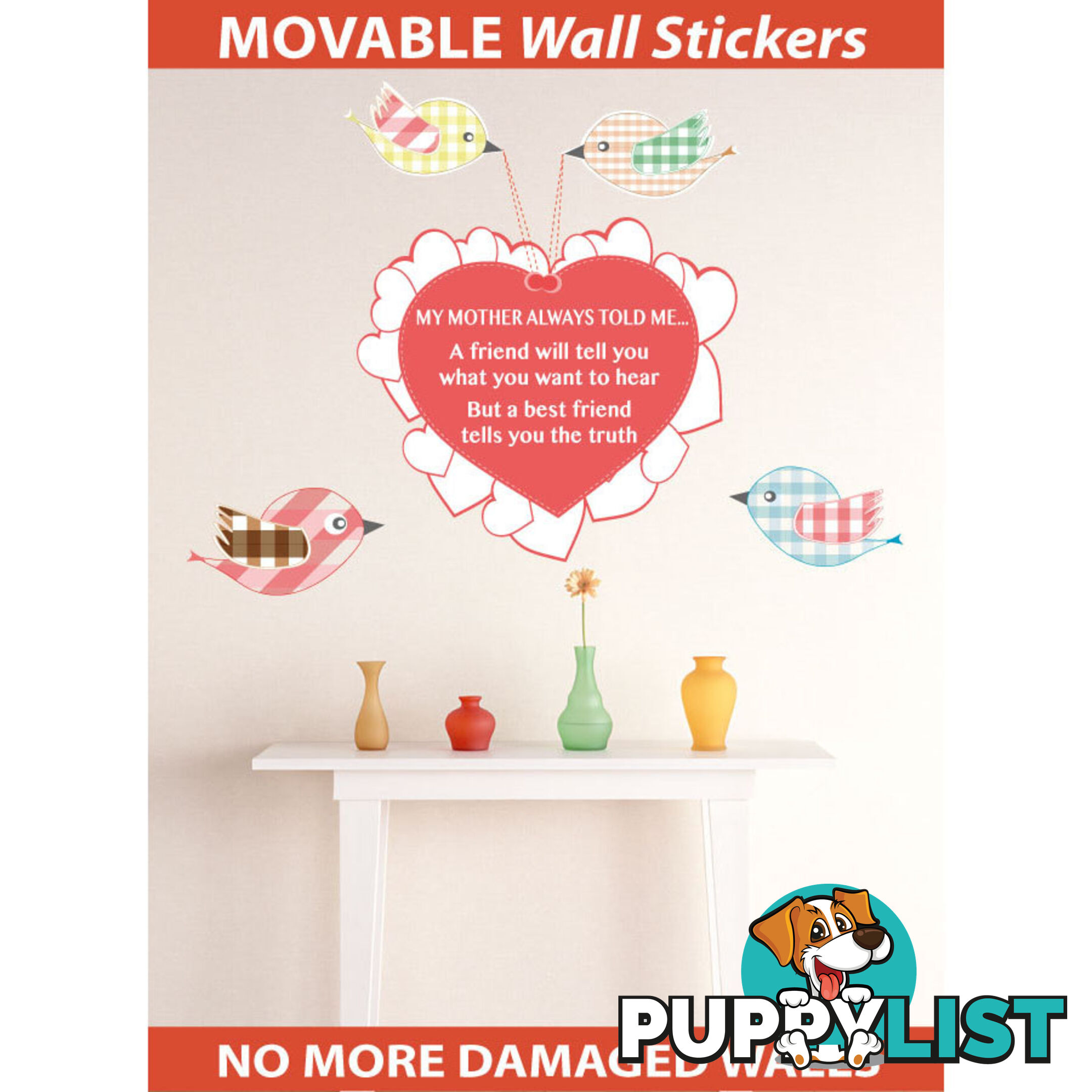 Extra Large Size My Mother Told Me Wall Sticker Quotes - Totally Movable