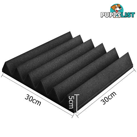 6 Teeth Wedge 30 x 30cm Acoustic Foam Panels x 40