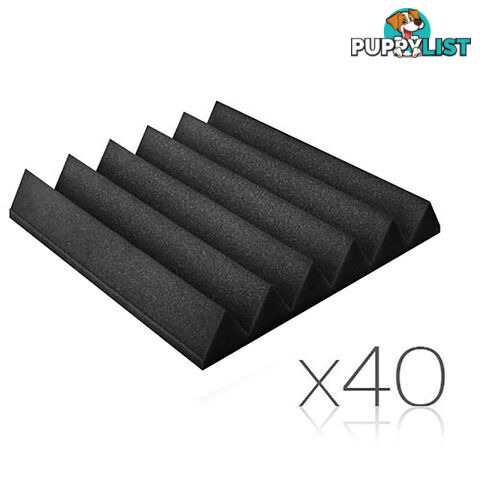 6 Teeth Wedge 30 x 30cm Acoustic Foam Panels x 40