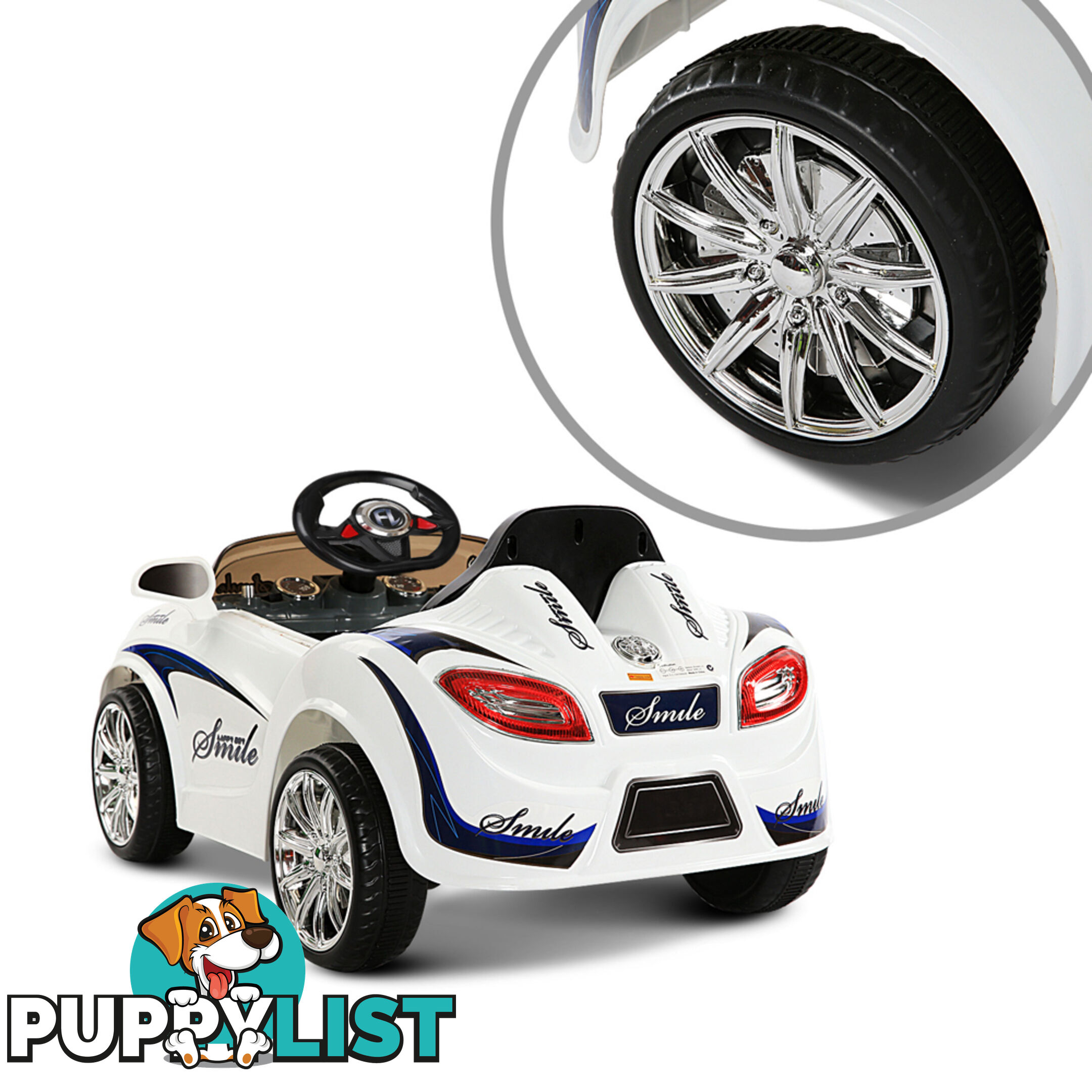 Kids Ride on Car with Remote Control White