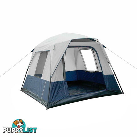 4 Person Family Camping Tent Navy Grey