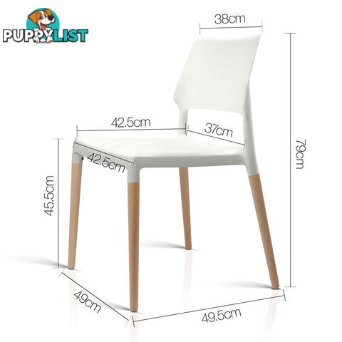 Set of 4 Belloch Replica Dining Chair - White