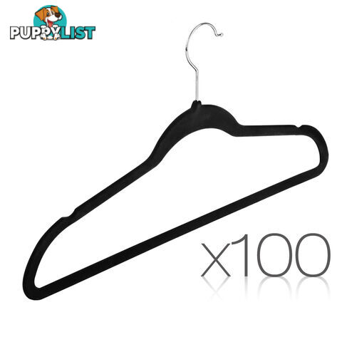 Set of 100 Velvet Coat Hangers