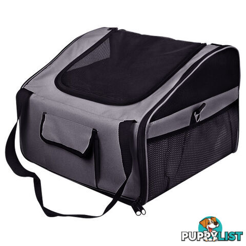 Pet Dog Cat Car Seat Carrier Travel Bag Large Grey