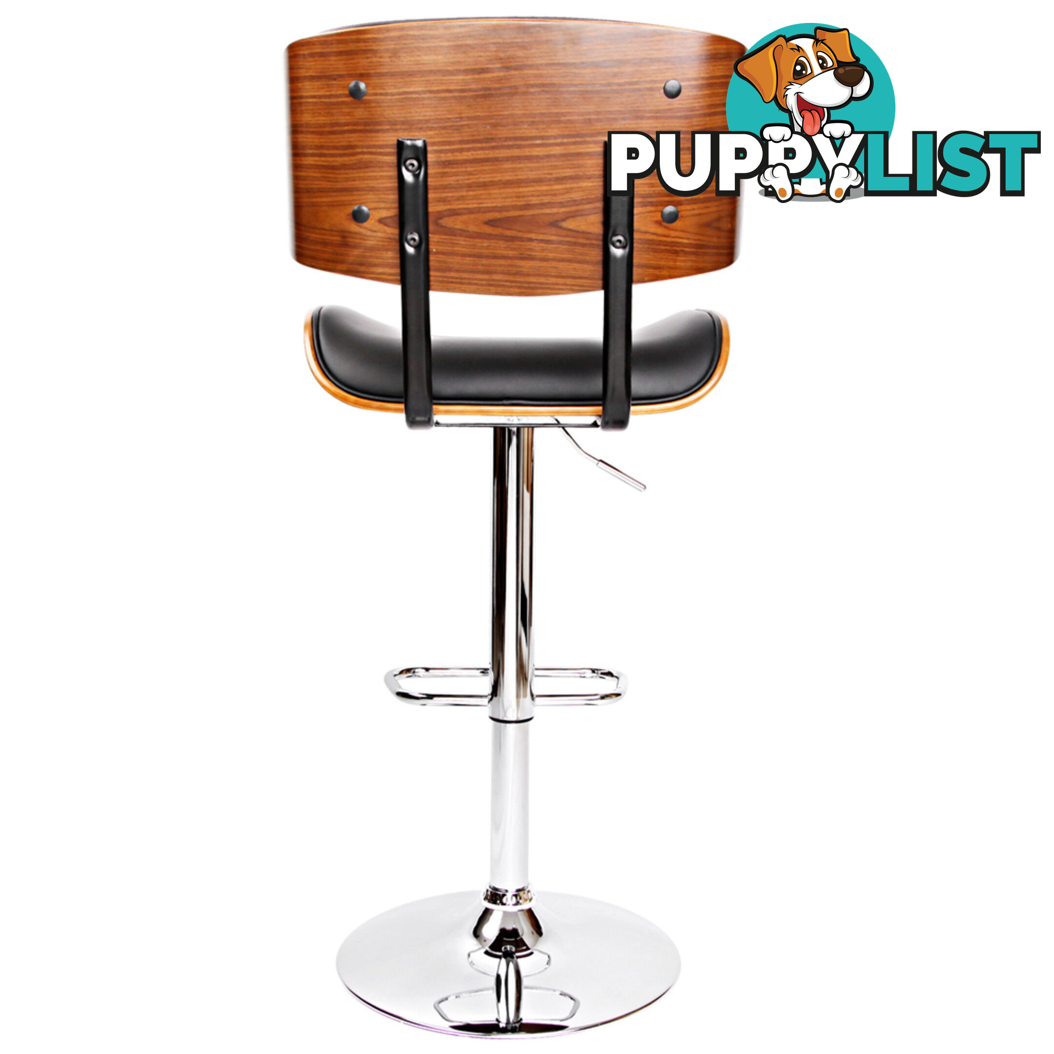 Sleek Wooden Barstool