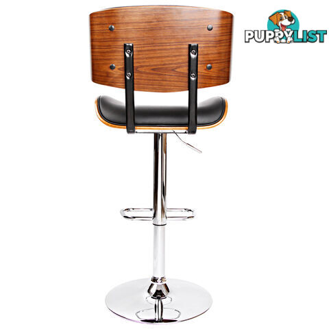 Sleek Wooden Barstool