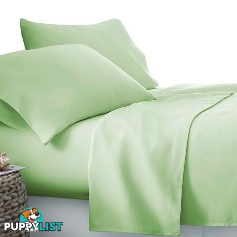 4 Piece Microfibre Sheet Set Queen _ Green