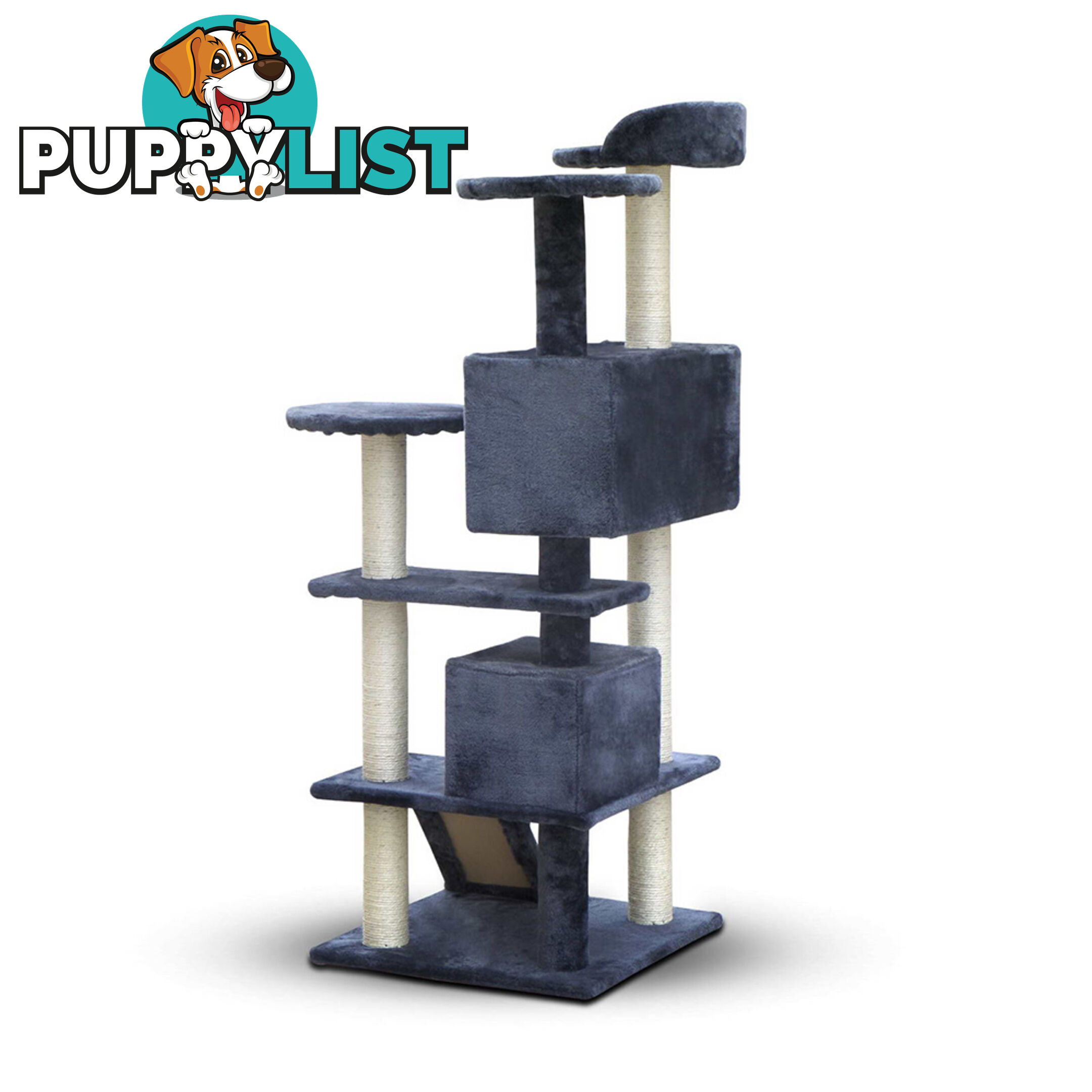 Cat Scratching Post  Tree House Condo 134cm Grey