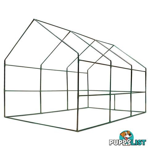 Greenhouse with Green PE Cover - 3.5M x 2M