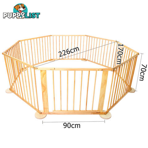 Baby Natural Wooden Playpen