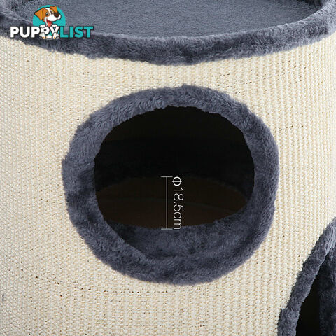 Soft Plush Cat Scratcher Condo - 3 Level _ 70CM