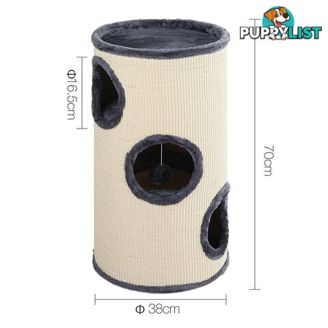 Soft Plush Cat Scratcher Condo - 3 Level _ 70CM