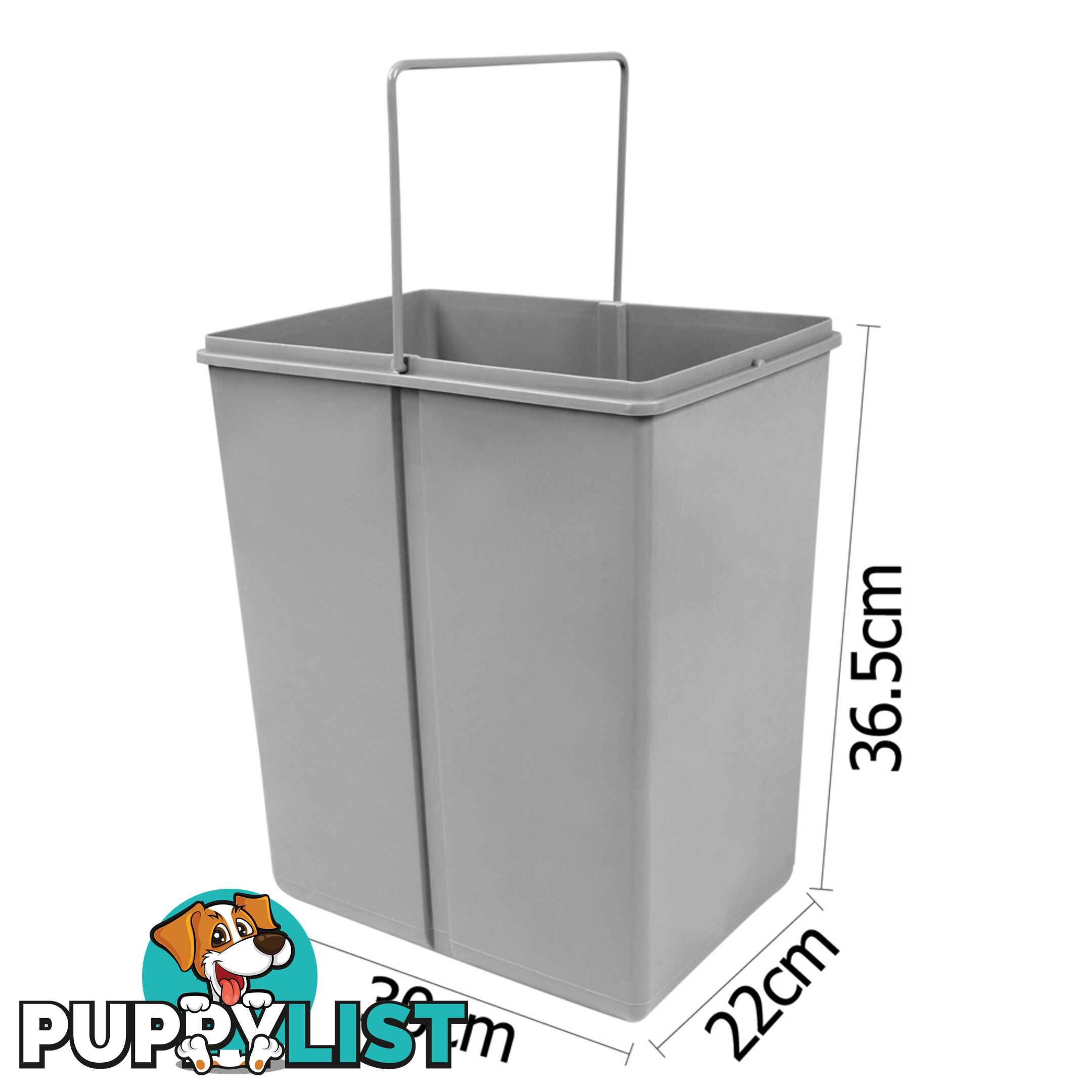 Duel Side Pull Out Rubbish Waste Basket 2 x 20L