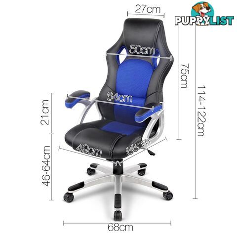 PU Leather & Mesh Racing Style Office Chair