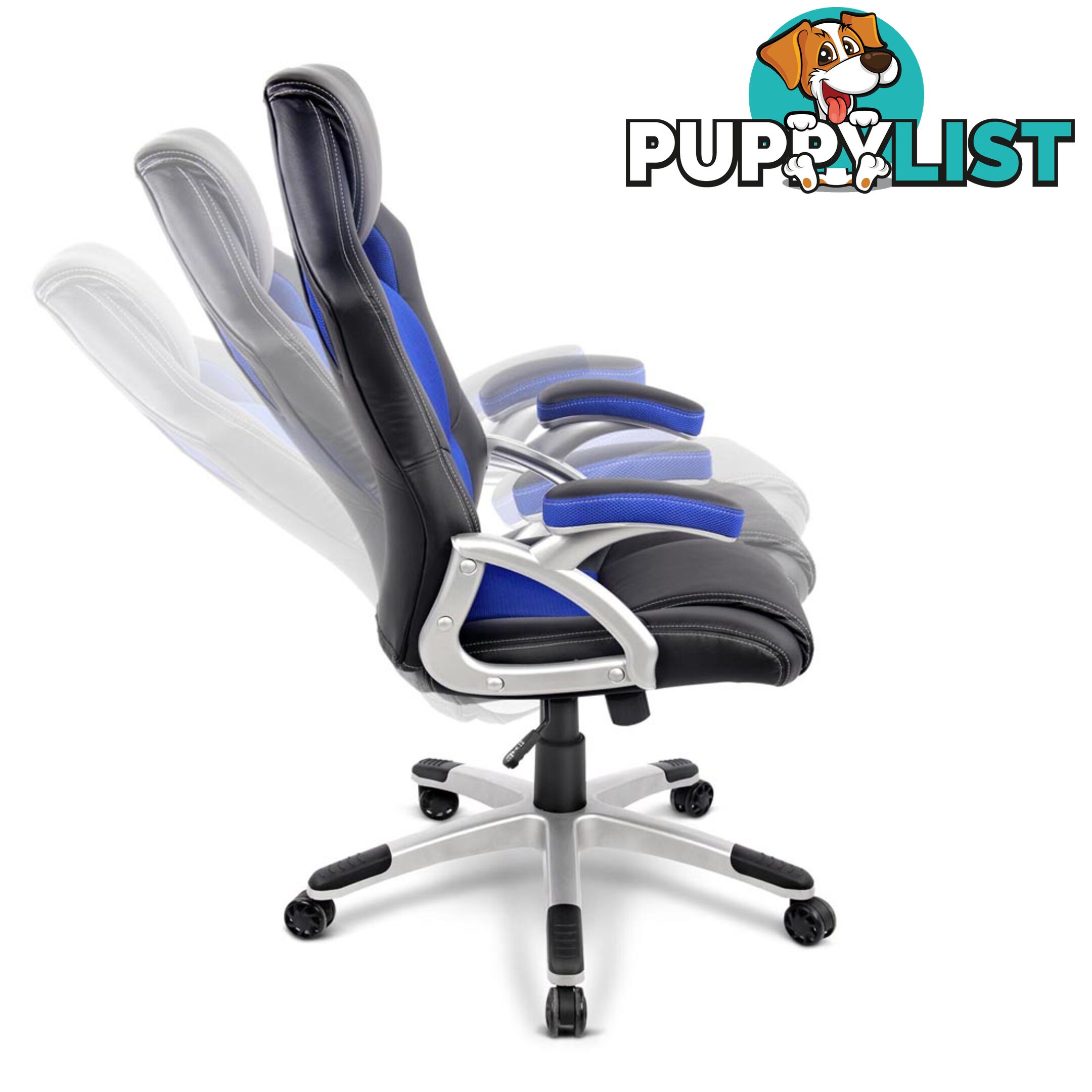 PU Leather & Mesh Racing Style Office Chair