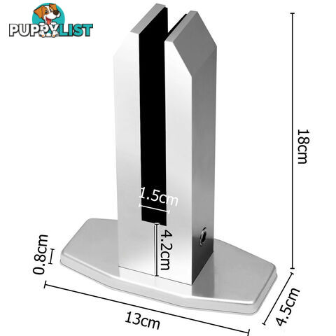 Set of 12 Frameless Glass Spigots Fencing Mount Octagon