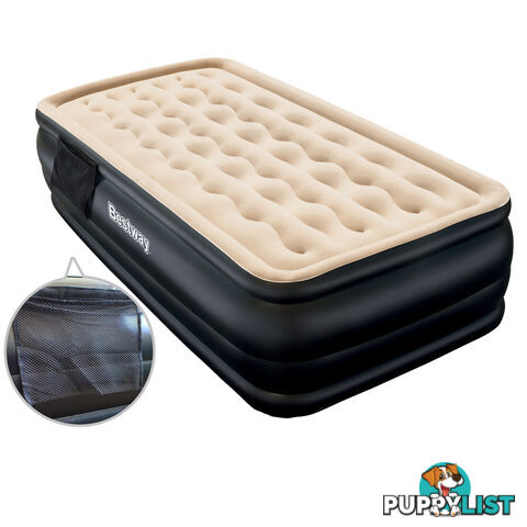 Bestway Single Inflatable Air Mattress Bed w/ Built-in Pump Black