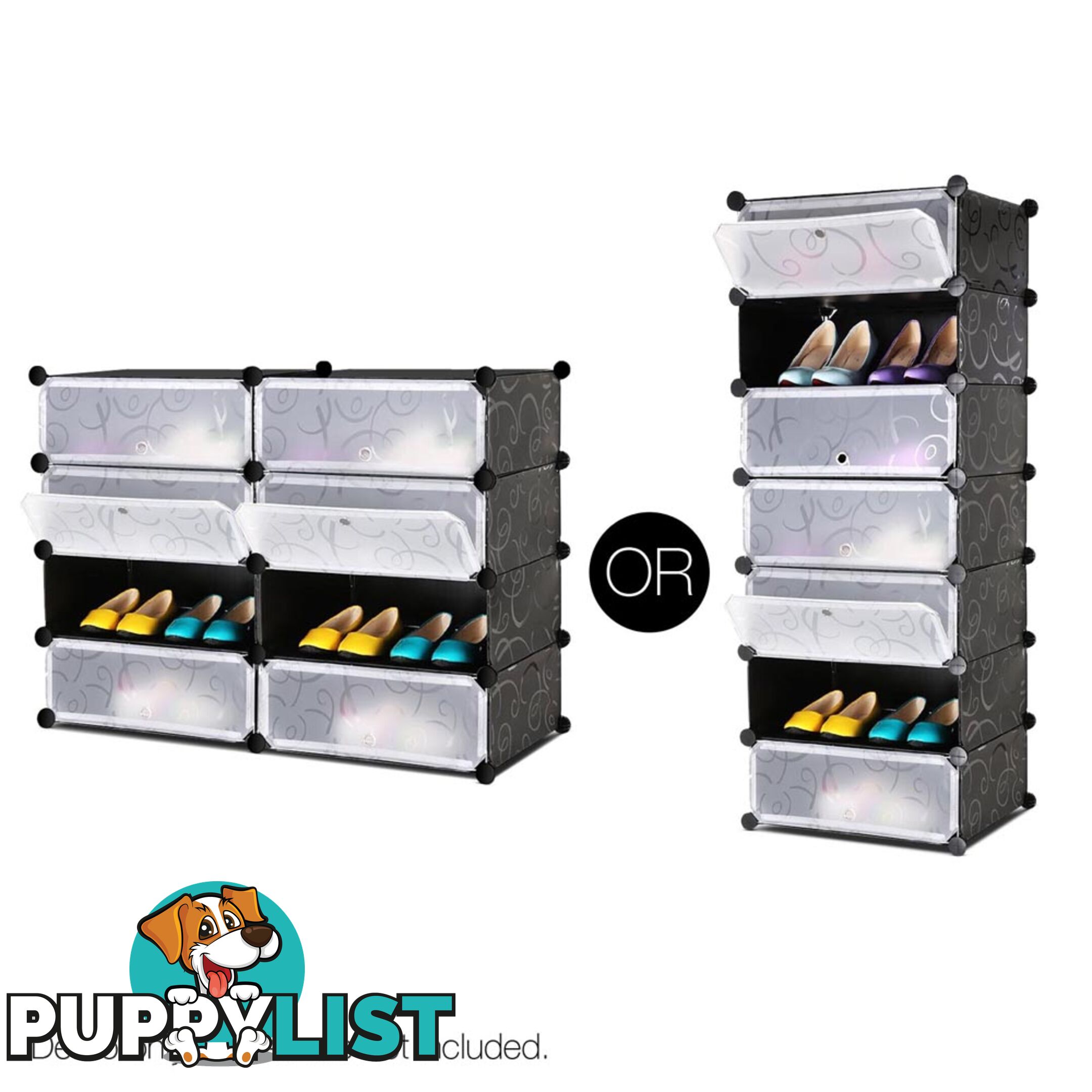 12 Cube Stackable Shoe Storage