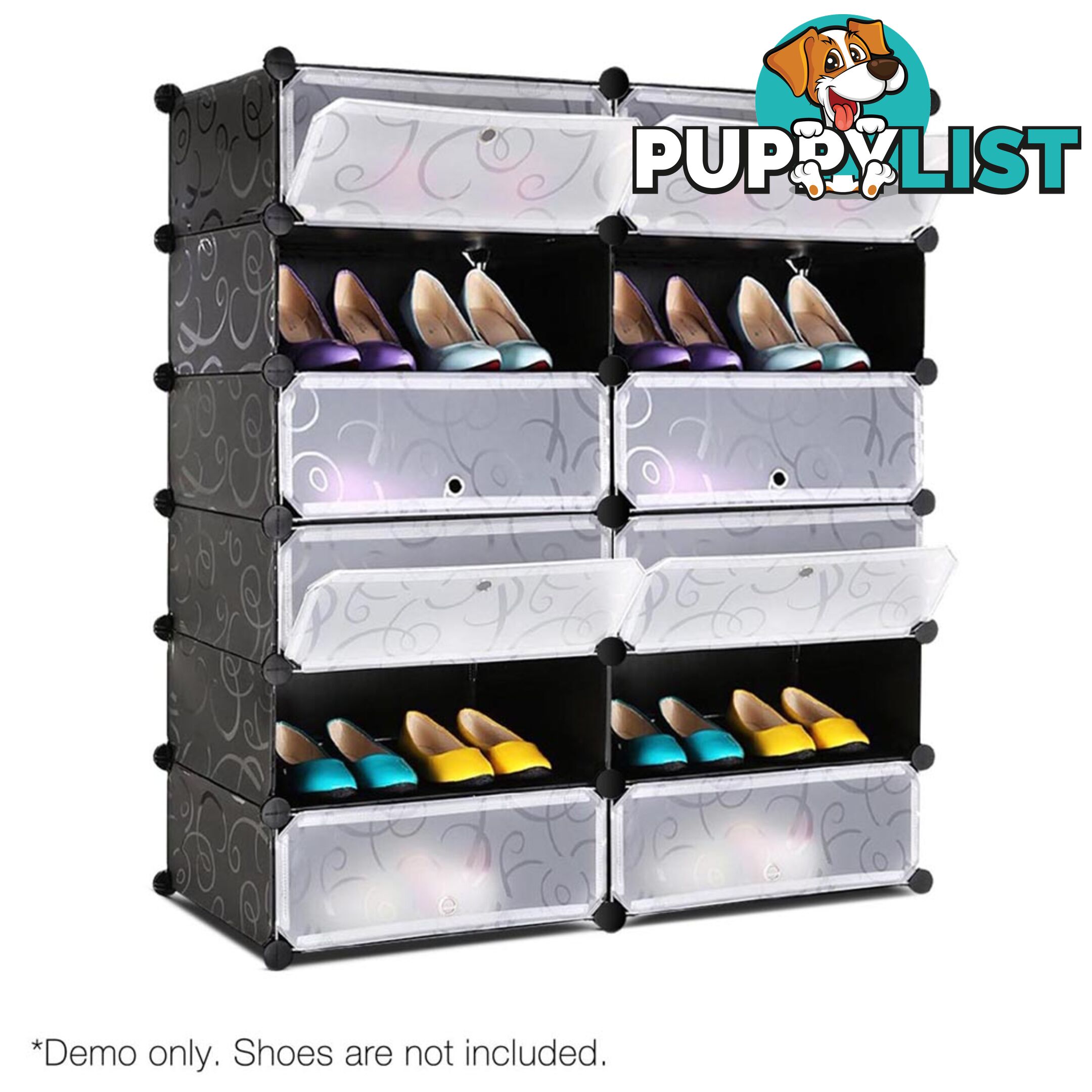 12 Cube Stackable Shoe Storage