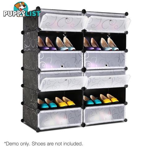 12 Cube Stackable Shoe Storage