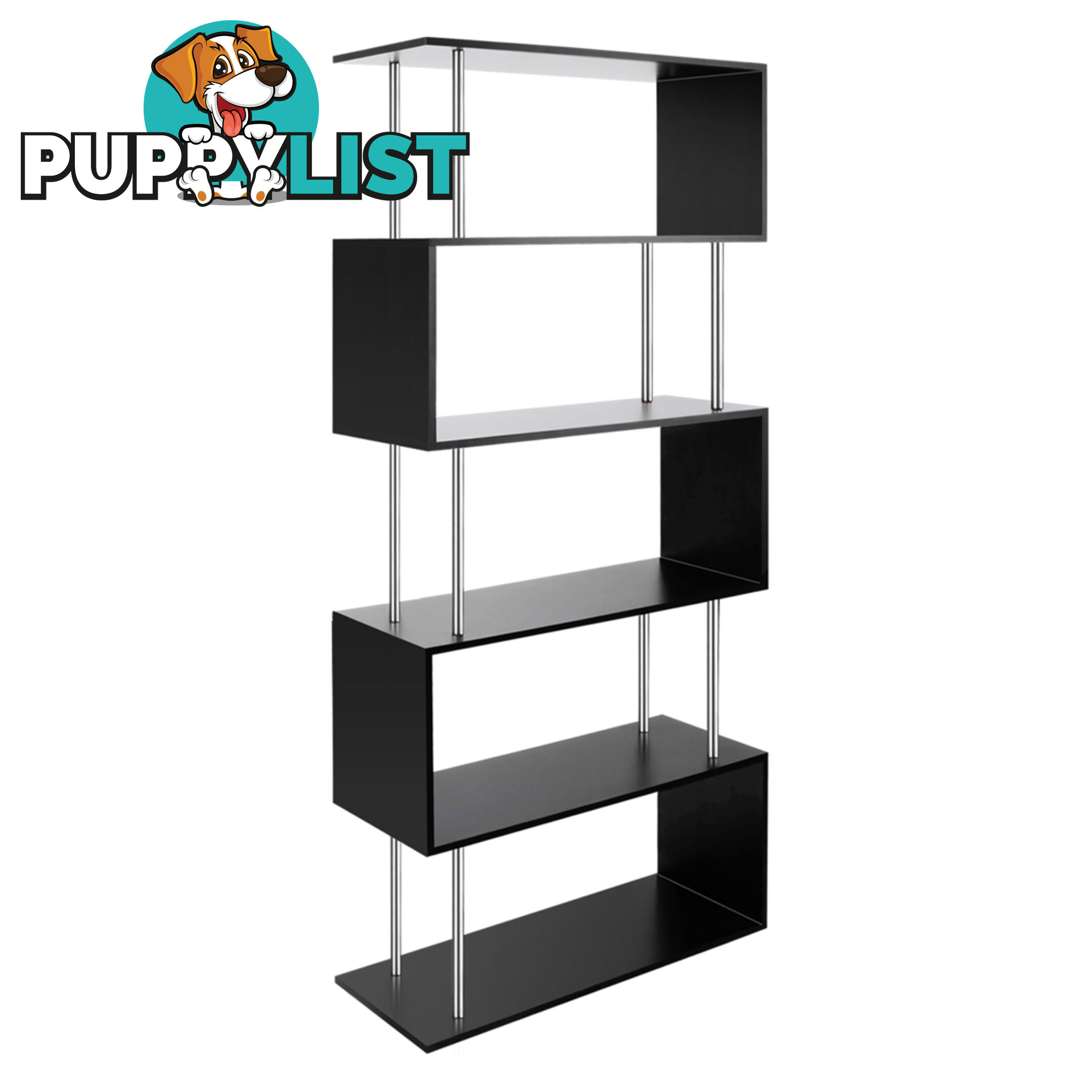 5 Tier Display/Book/Storage Shelf Unit Black