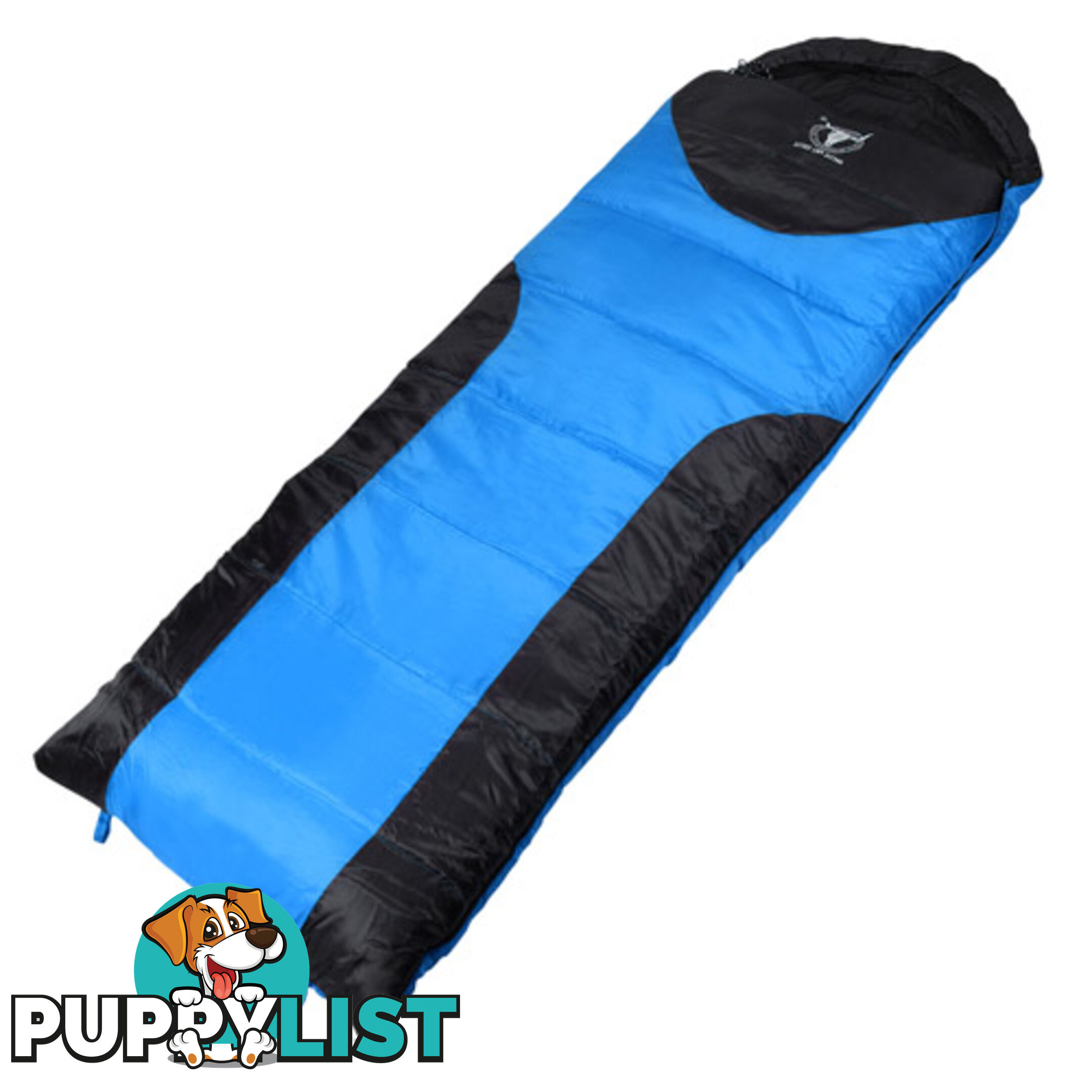 Camping Envelope Sleeping Bag Single Blue Black