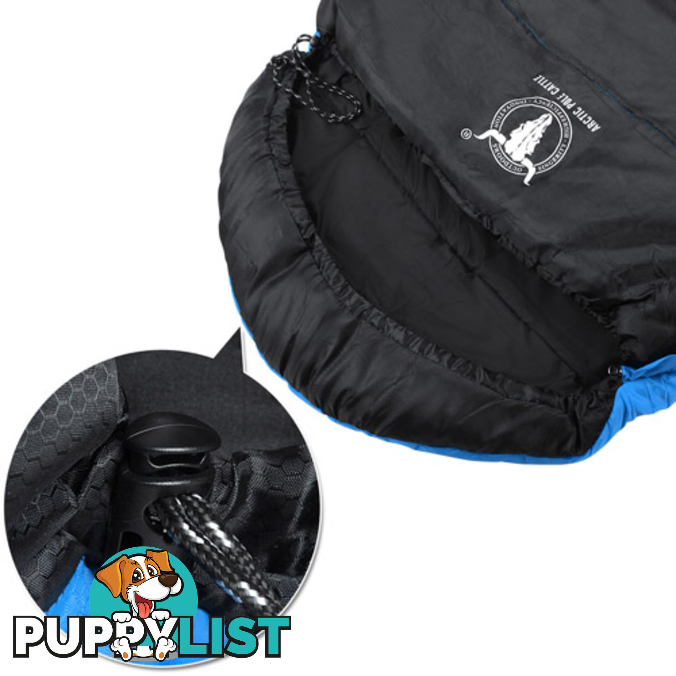 Camping Envelope Sleeping Bag Single Blue Black