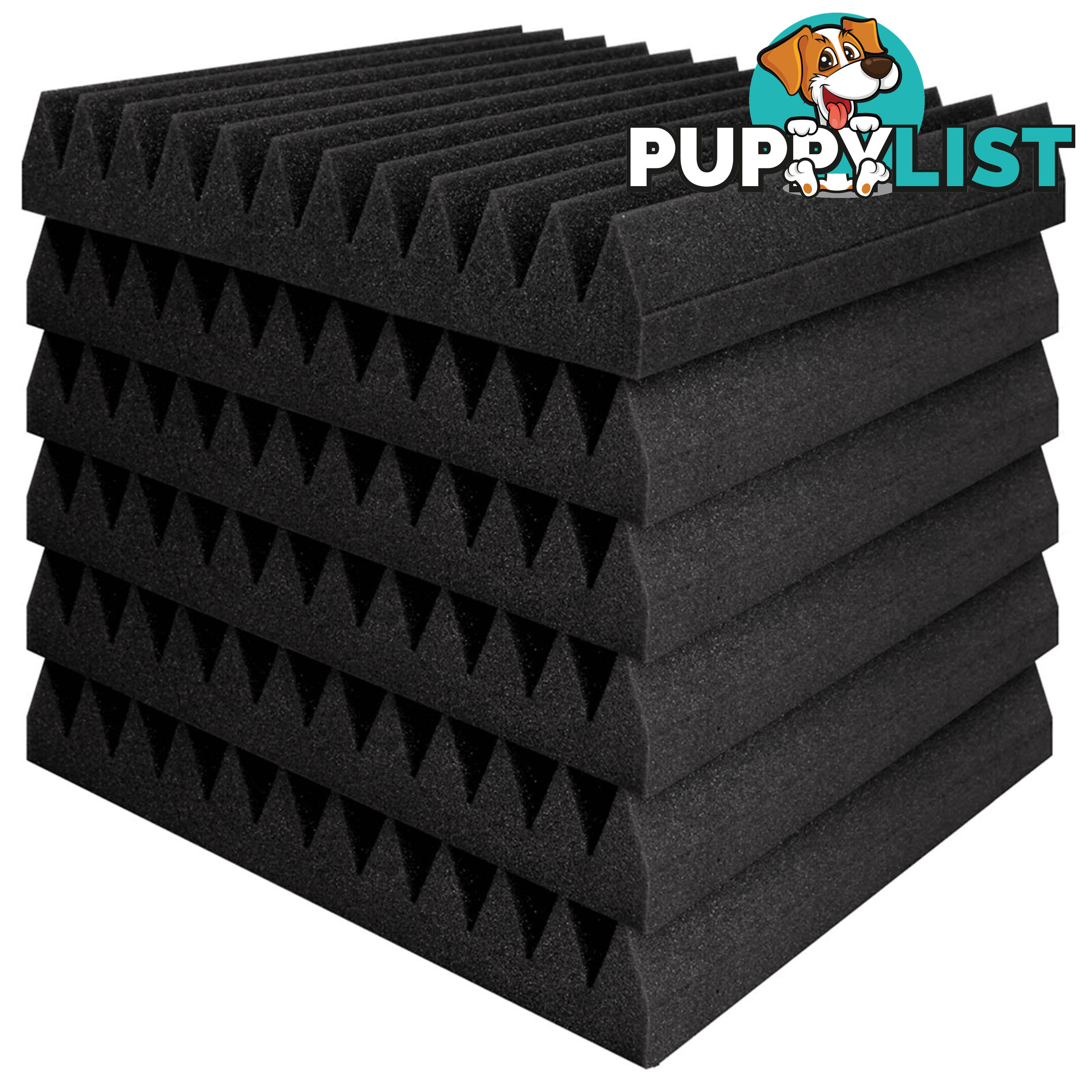 12 Teeth Wedge 30 x 30cm Acoustic Foam Panels x 40