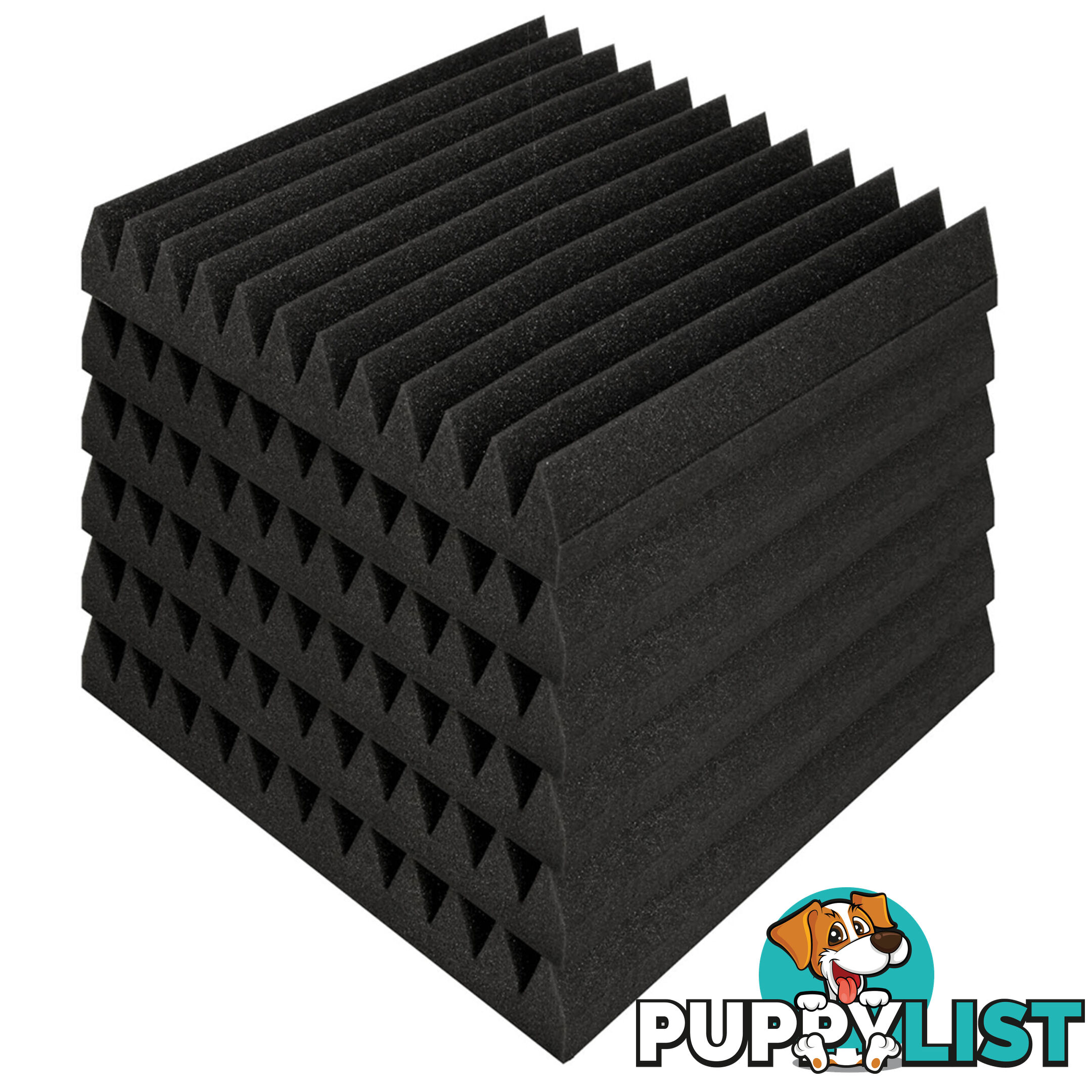 12 Teeth Wedge 30 x 30cm Acoustic Foam Panels x 40