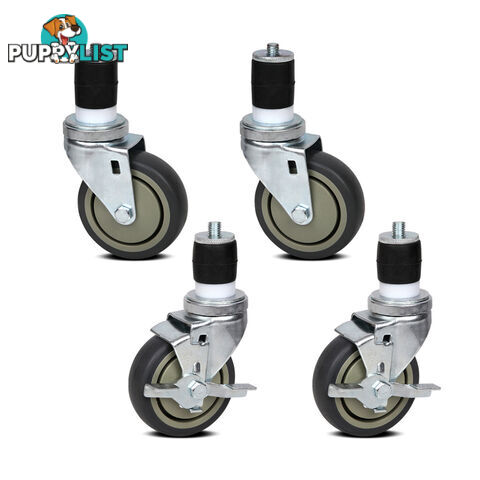 Set of 4 Stainless Steel Castor Wheels