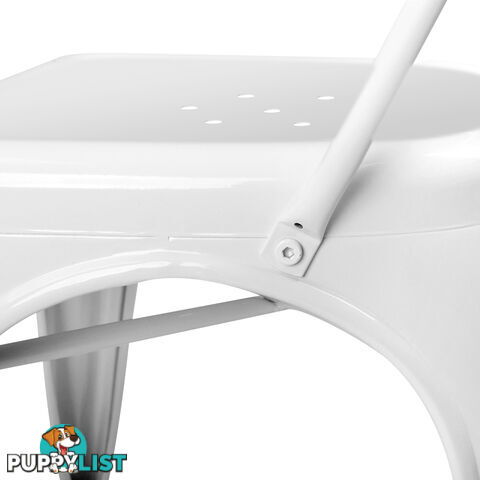 Set of 4 Replica Tolix Dining Metal Chair Gloss White