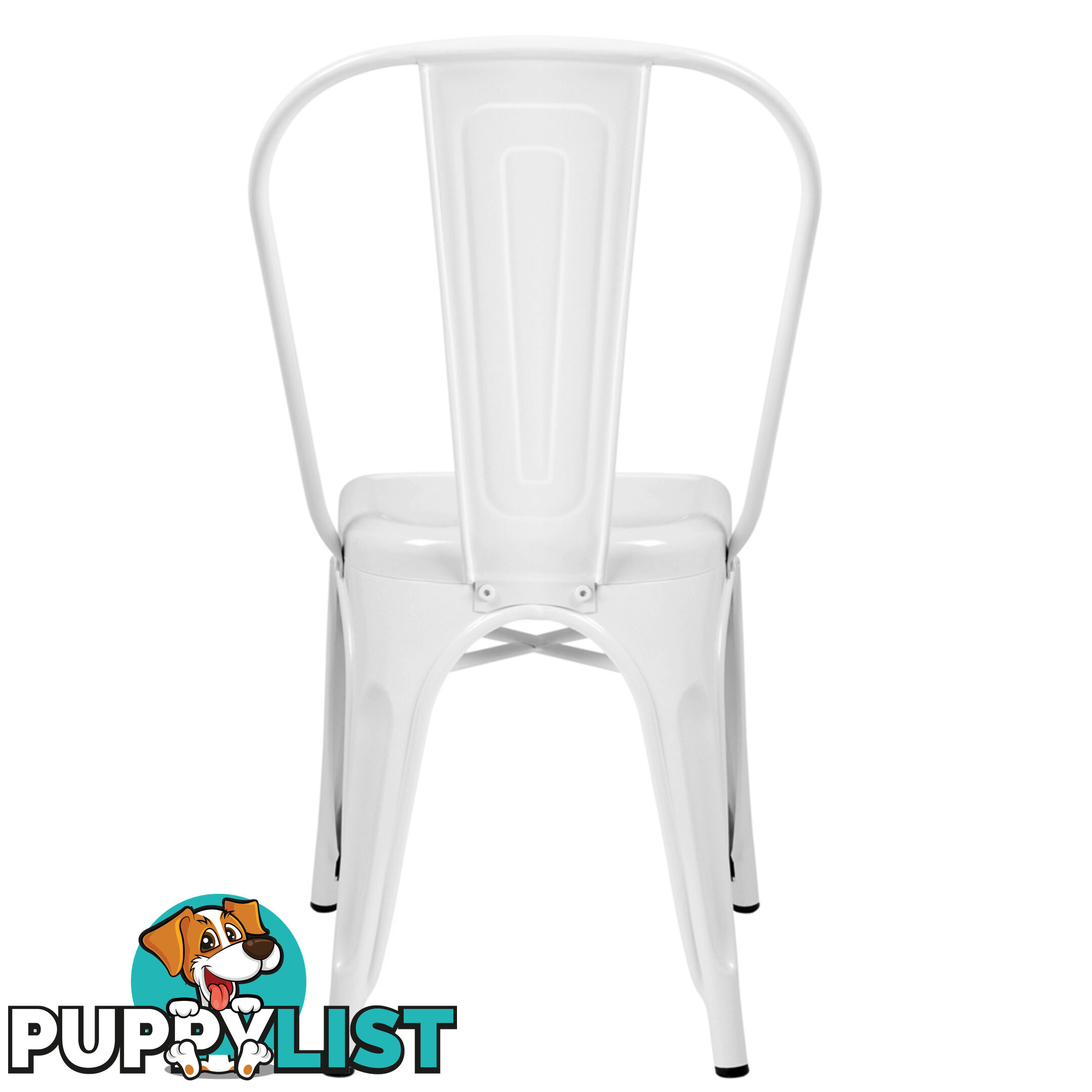 Set of 4 Replica Tolix Dining Metal Chair Gloss White