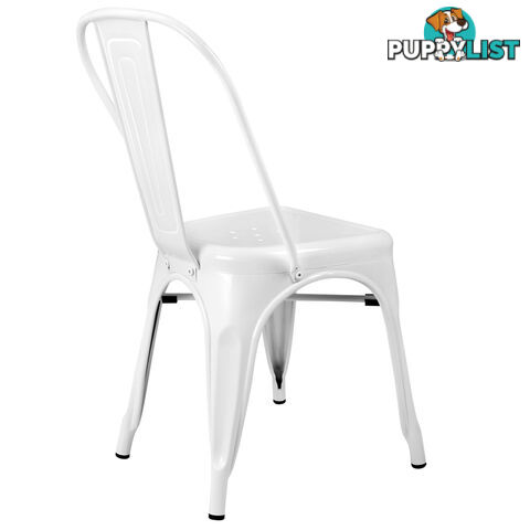 Set of 4 Replica Tolix Dining Metal Chair Gloss White