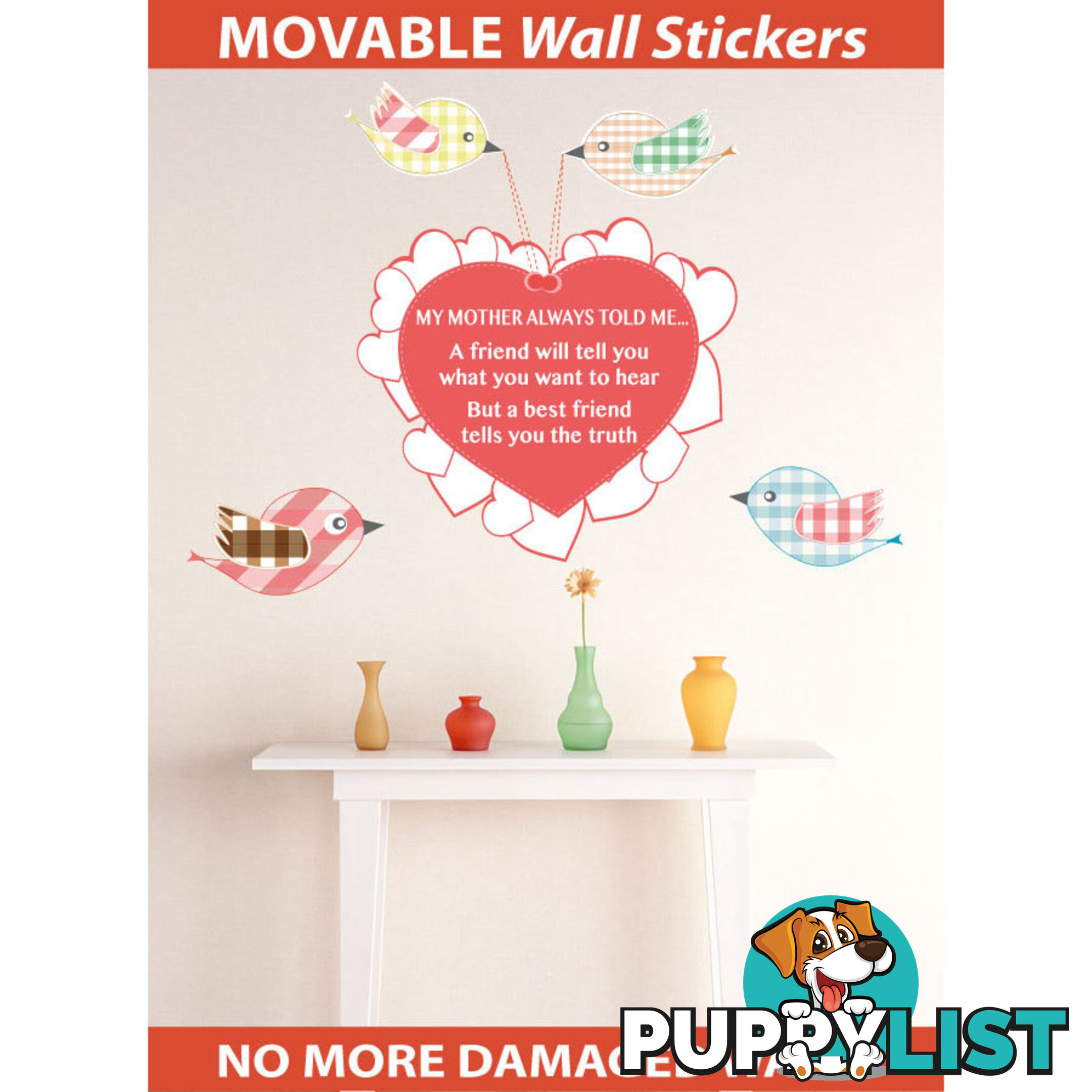 Large Size My Mother Told Me Wall Sticker Quotes - Totally Movable