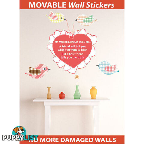 Large Size My Mother Told Me Wall Sticker Quotes - Totally Movable