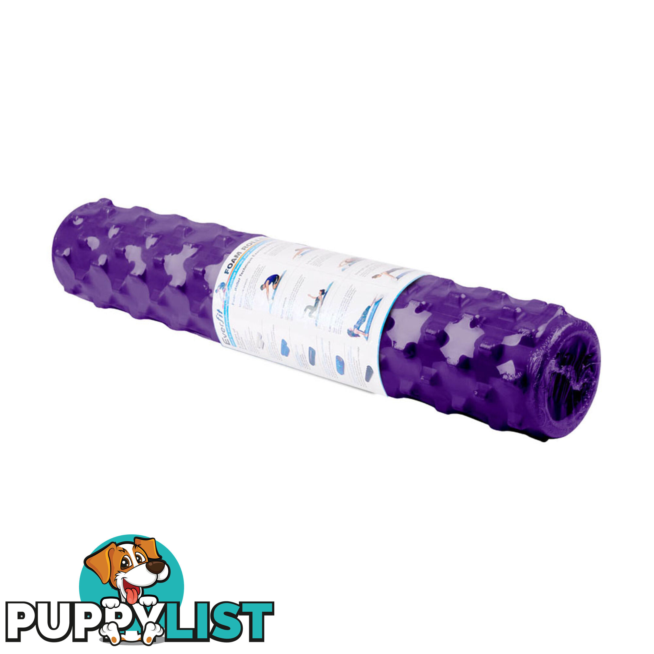 Yoga Gym Pilates EVA Stick Foam Roller Purple 79 x 13cm