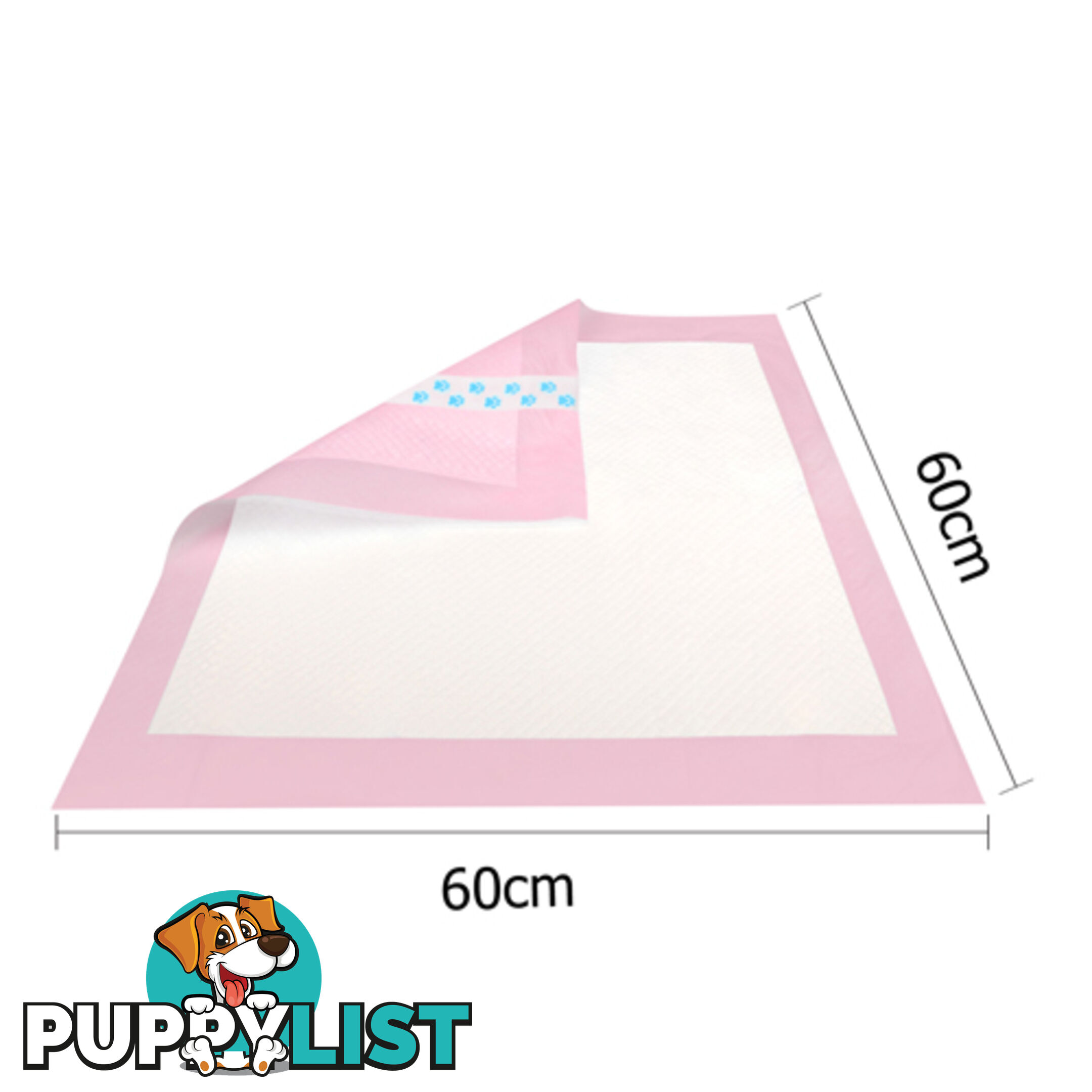 50 Puppy Pet Dog Toilet Training Pads Pink