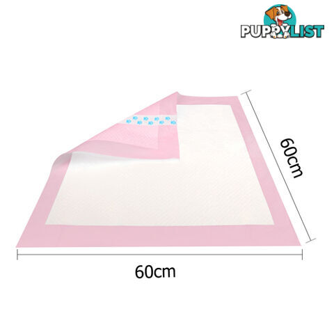 50 Puppy Pet Dog Toilet Training Pads Pink